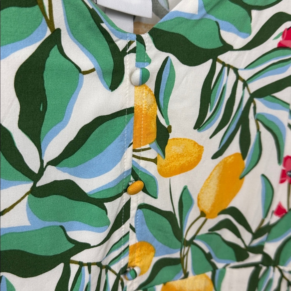 Ava & Viv Green Floral Midi Dress with Yellow Accents - Picture 5 of 14
